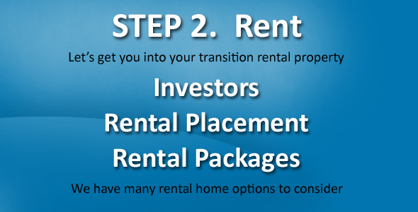 The second step on the road to your recovery involves locating a suitable rental property that will meet your needs until you are ready to buy another home.