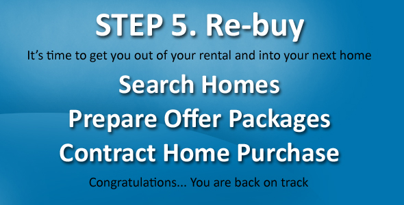You are no longer a distressed homeowner so now it is time for you to buy a home.